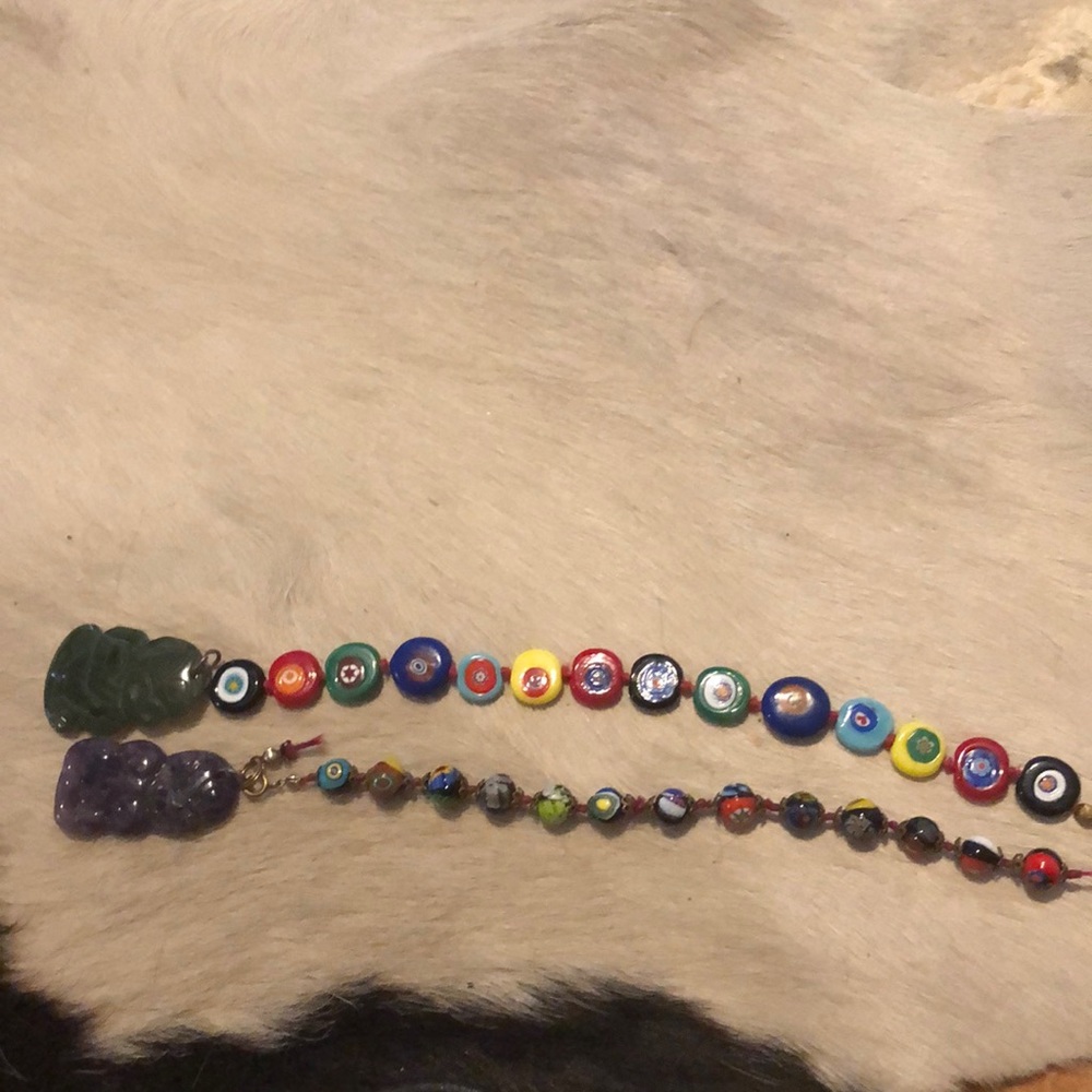 Bracelets w Venetian beads & New Zealand tikis